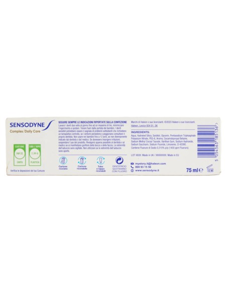Sensodyne Dentifricio - 75ml - Complex Daily Care - Per Denti Sensibili